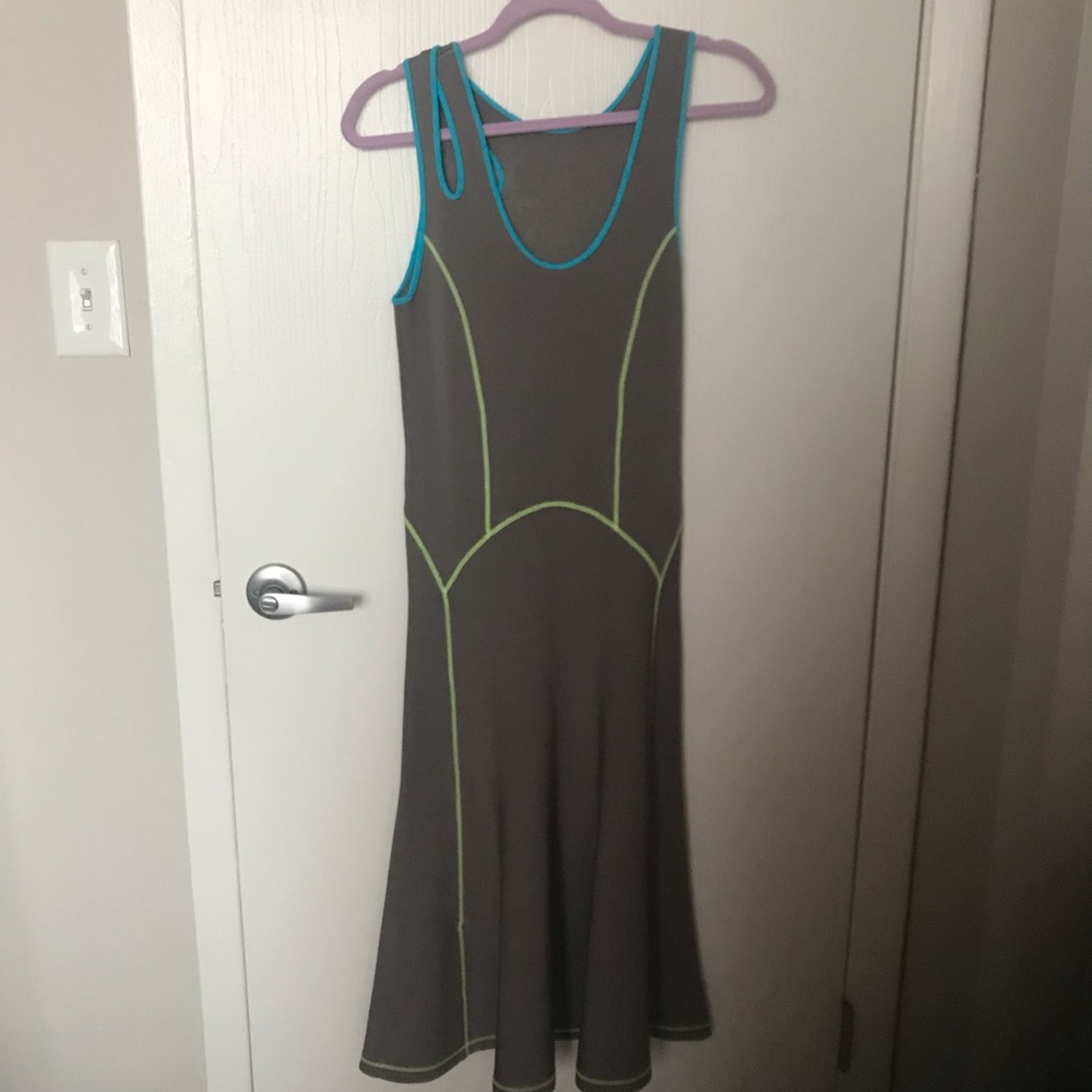 ❌SOLD❌ALEXANDER WANG Gray Midi Cutout Flared Dress - Picture 7 of 8